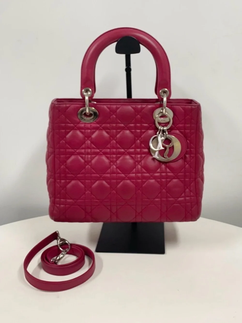 Authnetic Dior Cannage Lady Dior Bag medium